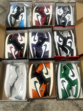 Nike Air Jordan 1 Sneakers — Multicolor High-Top Assortment